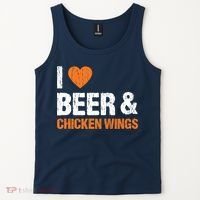 I Love Chicken Wings & Beer Funny Food Eating Lover Gift Tank Top thumb 2