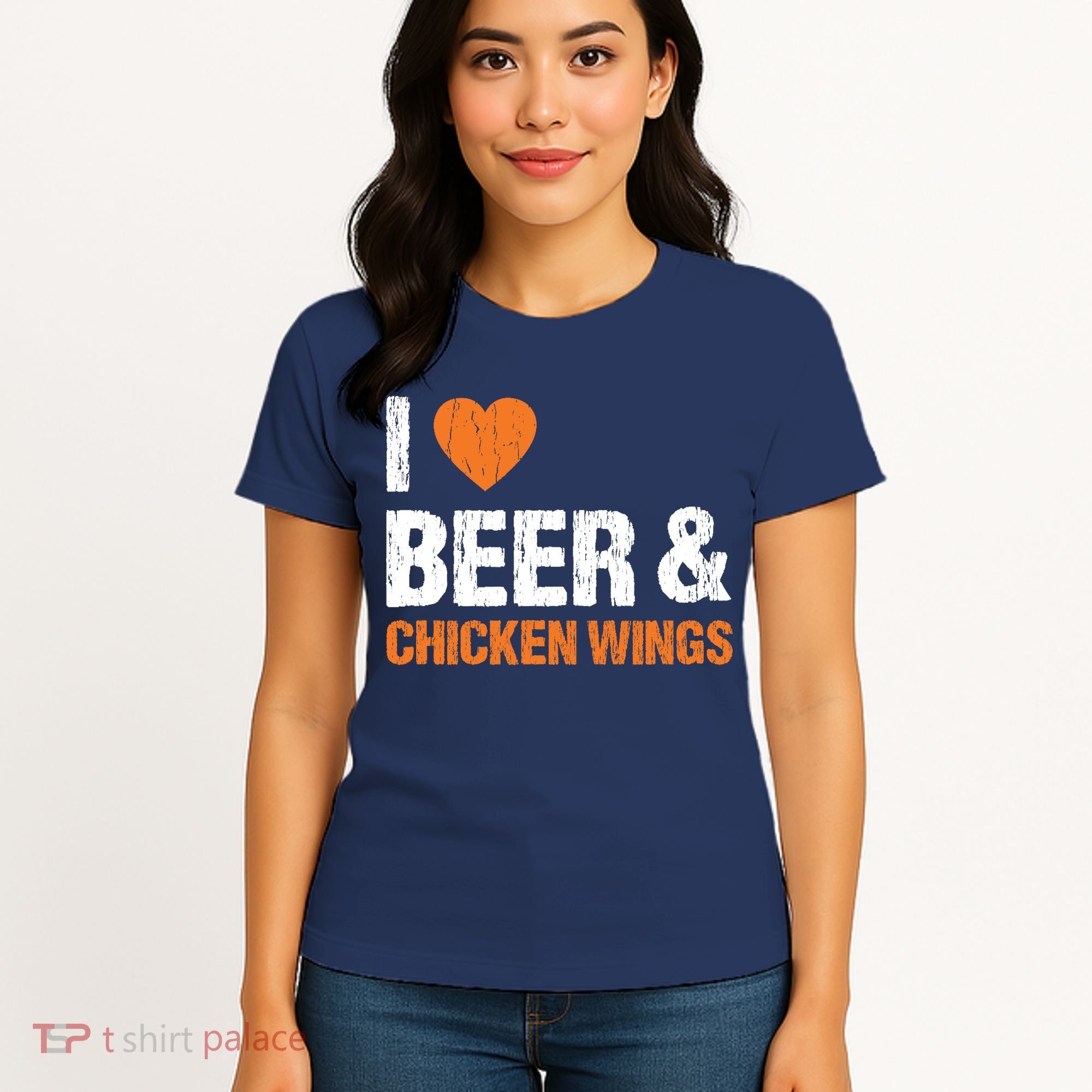 I Love Chicken Wings & Beer Funny Food Eating Lover Gift Women's T-Shirt