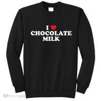 I Love Chocolate Milk Heart Yummy Drink Sweatshirt thumb 0