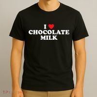 I Love Chocolate Milk Heart Yummy Drink T-Shirt thumb 3