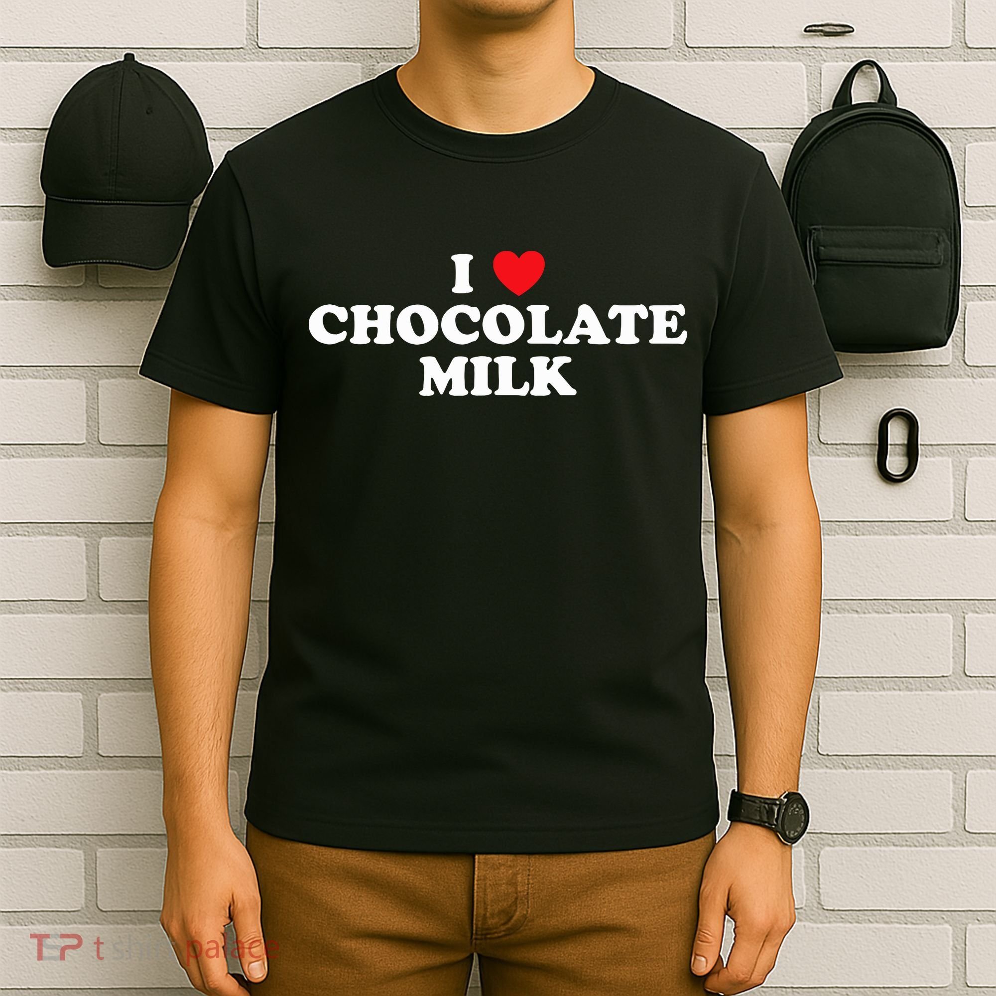 I Love Chocolate Milk Heart Yummy Drink T-Shirt