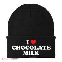 I Love Chocolate Milk Heart Yummy Drink Beanie thumb 0