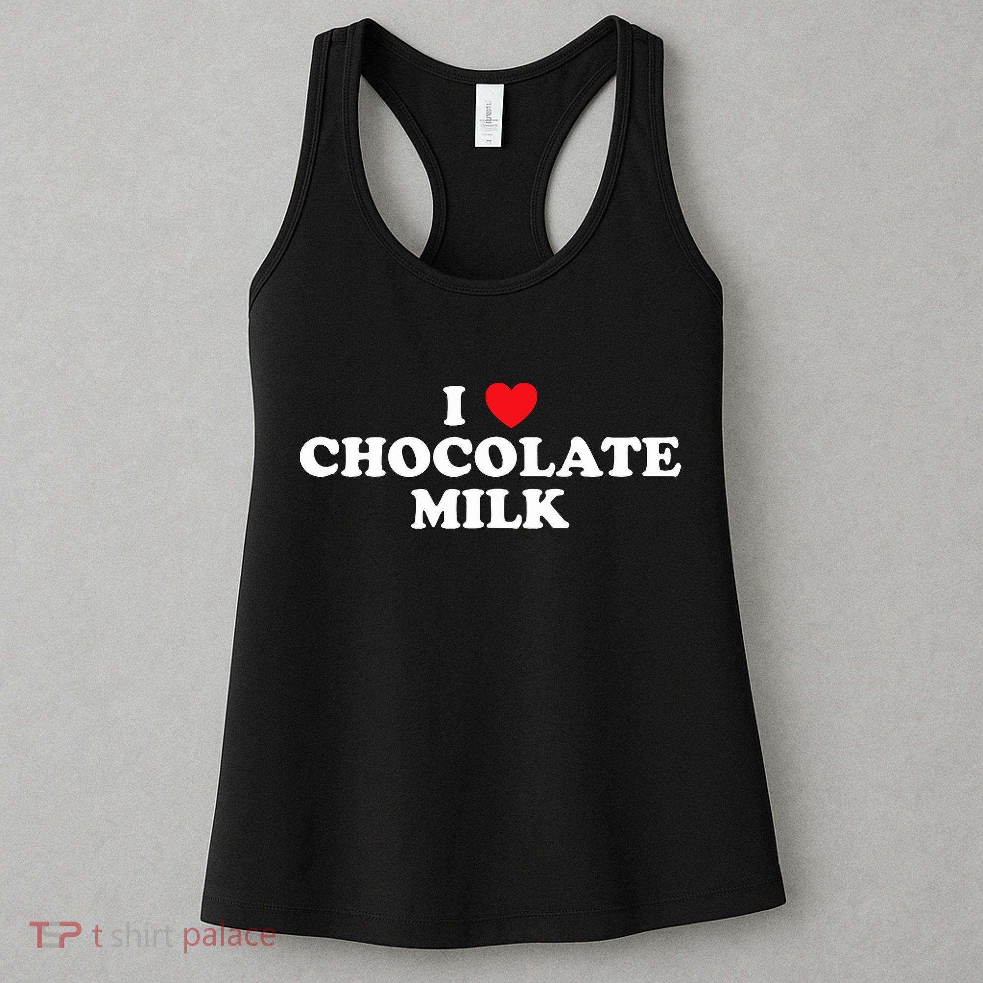 I Love Chocolate Milk Heart Yummy Drink Women's Tank Top