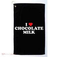 I Love Chocolate Milk Heart Yummy Drink Golf Towel thumb 0