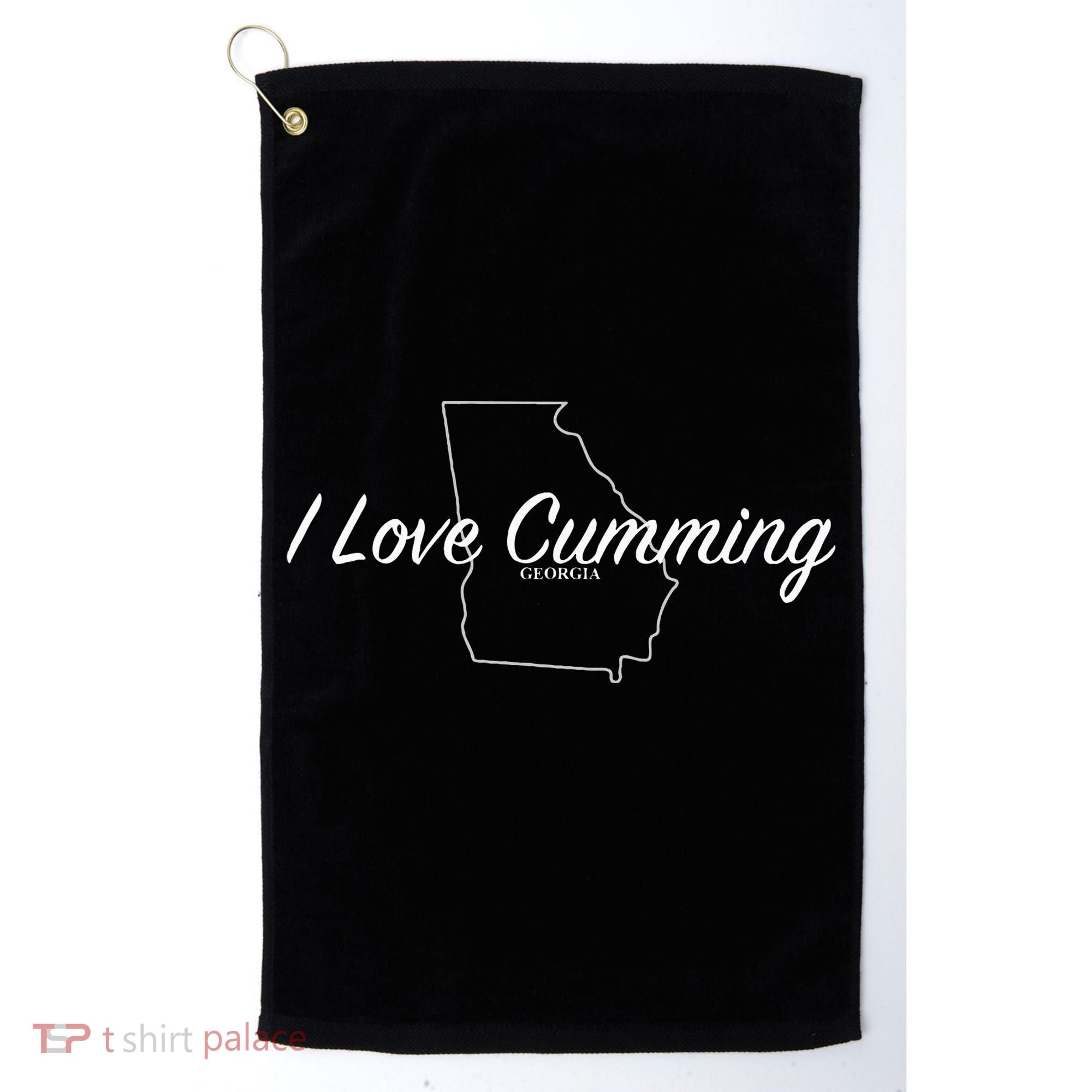 I Love Cumming Ga Golf Towel
