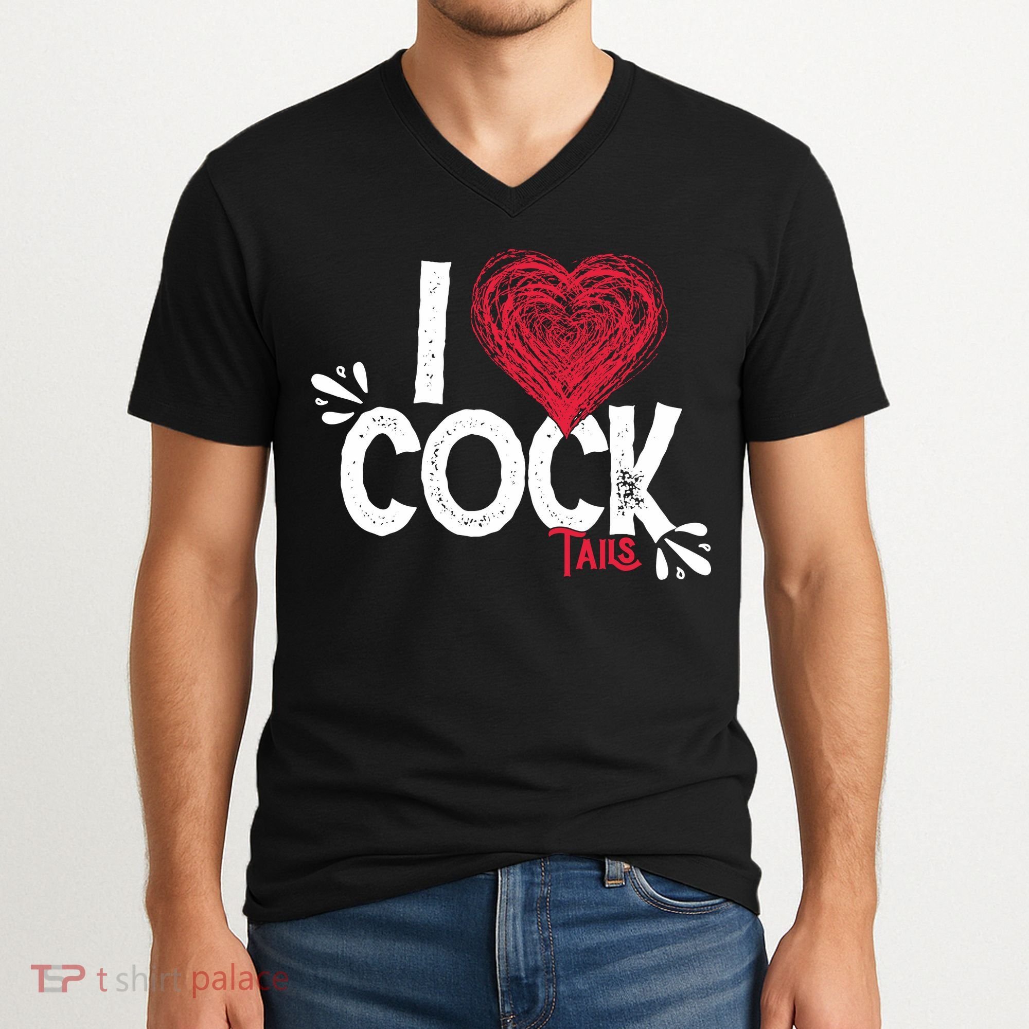 I Love Cocktails Drinking Pun Funny Cocktail Gift V-Neck T-Shirt