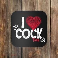 I Love Cocktails Drinking Pun Funny Cocktail Gift Coaster thumb 0
