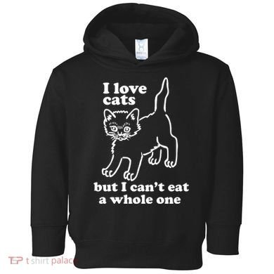 I Love Cats But I CanT Eat A Whole One Toddler Hoodie
