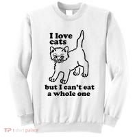 I Love Cats But I CanT Eat A Whole One Sweatshirt thumb 0