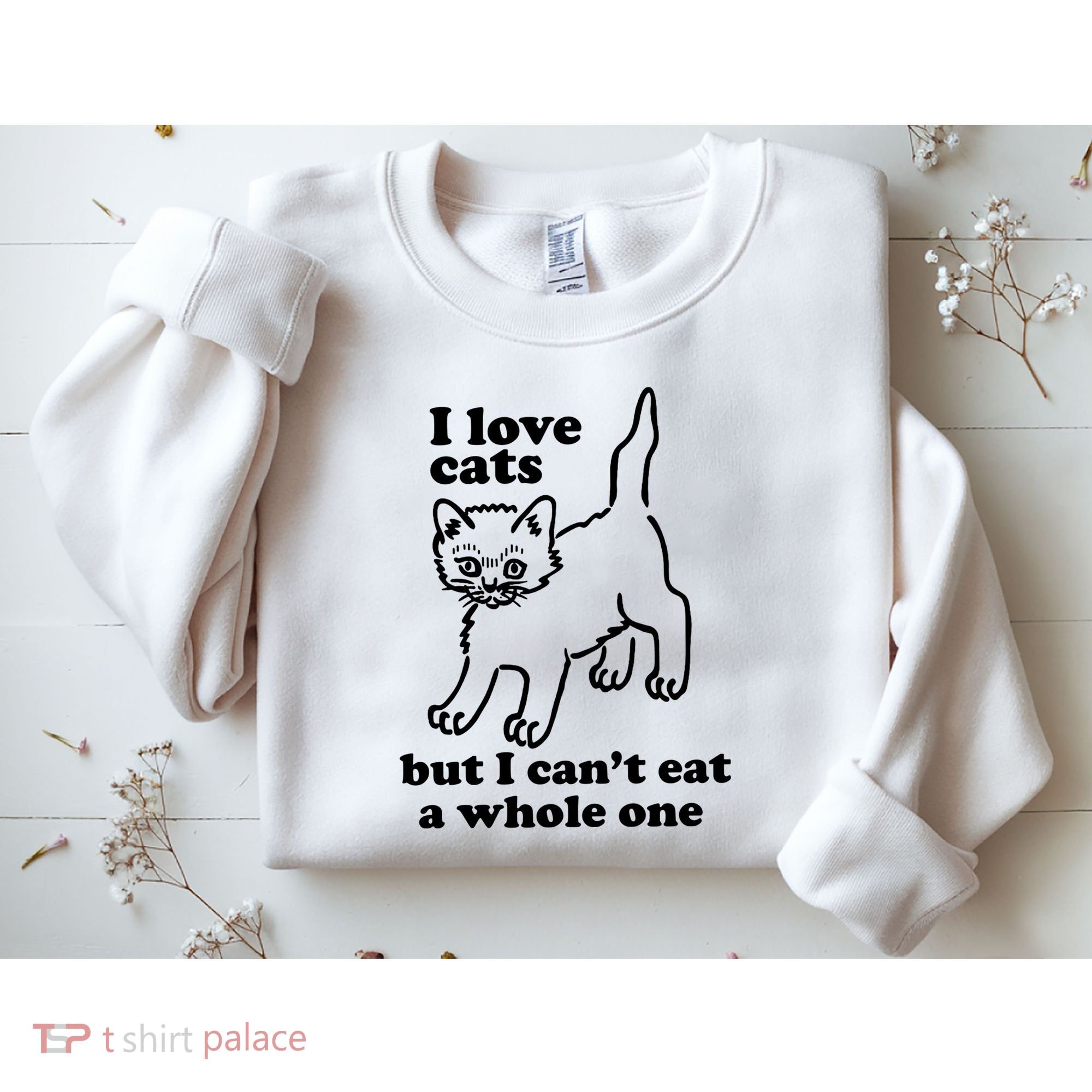 I Love Cats But I CanT Eat A Whole One Sweatshirt