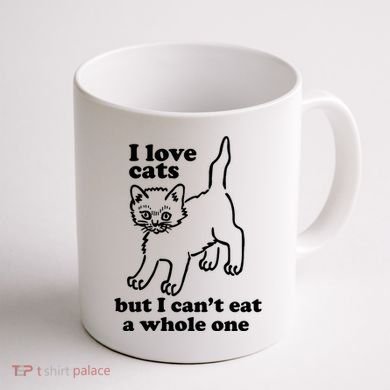 I Love Cats But I CanT Eat A Whole One Coffee Mug back
