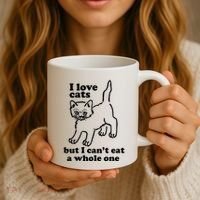 I Love Cats But I CanT Eat A Whole One Coffee Mug thumb 3
