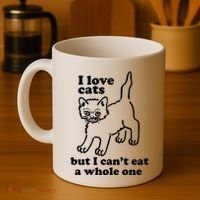 I Love Cats But I CanT Eat A Whole One Coffee Mug thumb 4