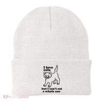 I Love Cats But I CanT Eat A Whole One Beanie thumb 0