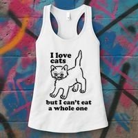 I Love Cats But I CanT Eat A Whole One Women's Tank Top thumb 3