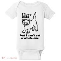 I Love Cats But I CanT Eat A Whole One Baby Bodysuit thumb 0