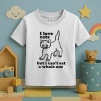 I Love Cats But I CanT Eat A Whole One Toddler T-Shirt thumb 3