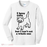 I Love Cats But I CanT Eat A Whole One Kids Long Sleeve Shirt thumb 0