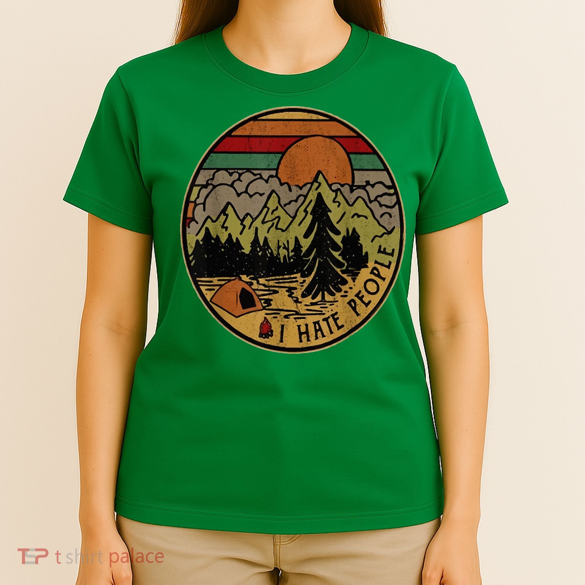 I Love Camping I Hate People Outdoors T-Shirt