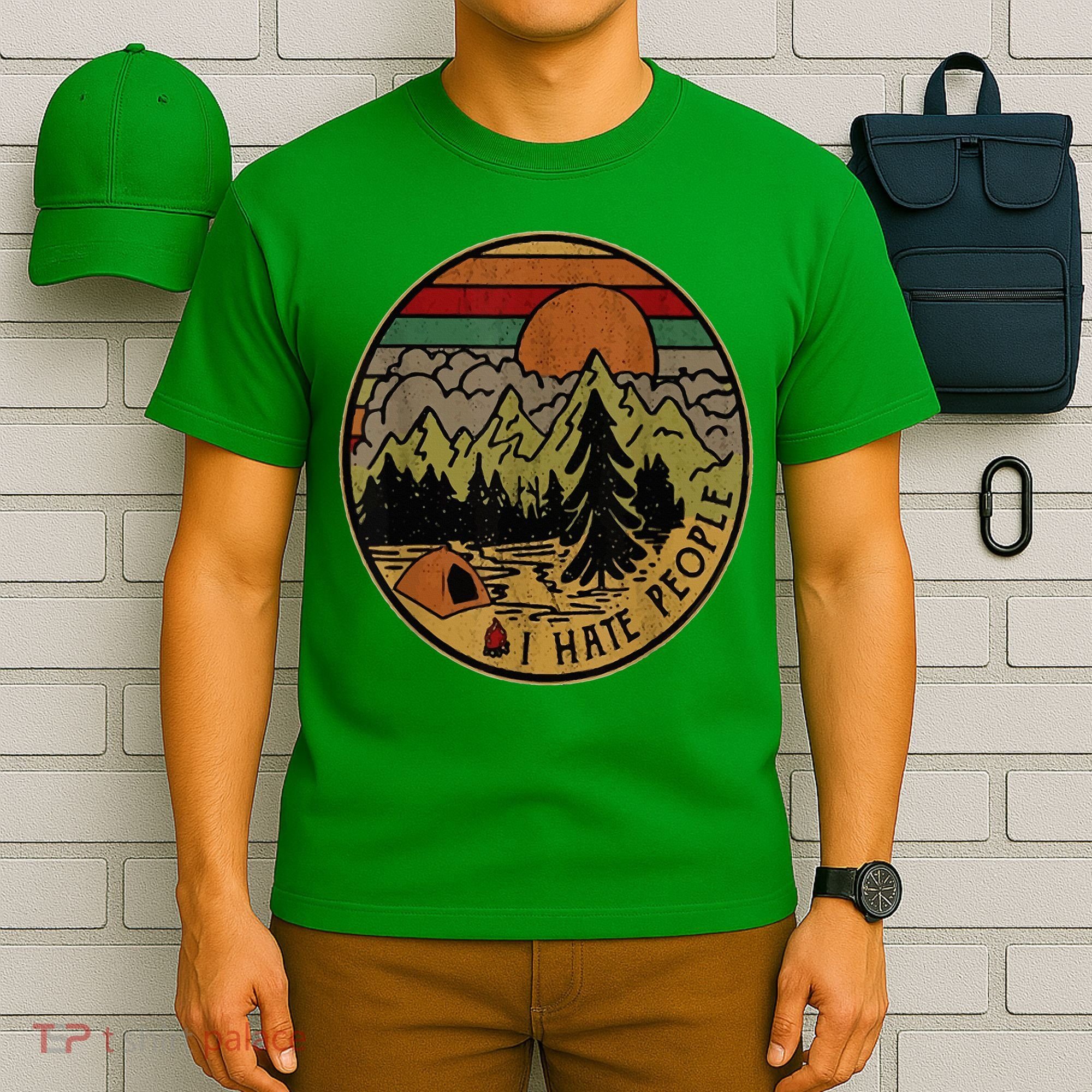 I Love Camping I Hate People Outdoors T-Shirt