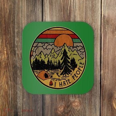 I Love Camping I Hate People Outdoors Coaster