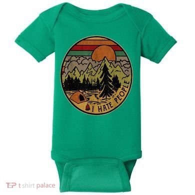 I Love Camping I Hate People Outdoors Baby Bodysuit