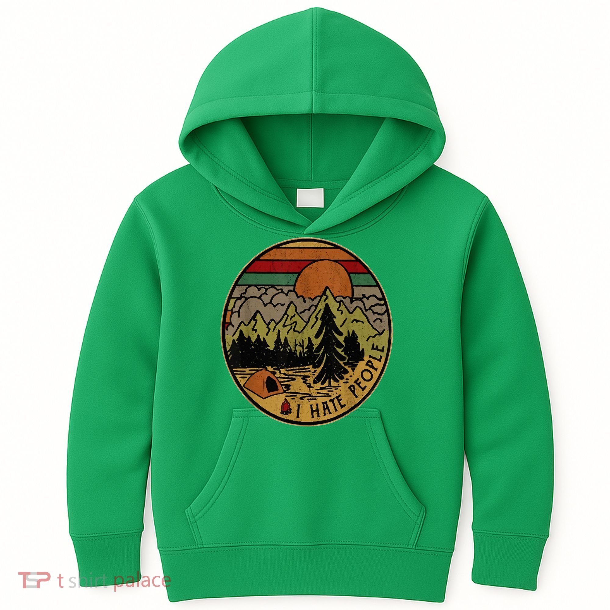 I Love Camping I Hate People Outdoors Kids Hoodie