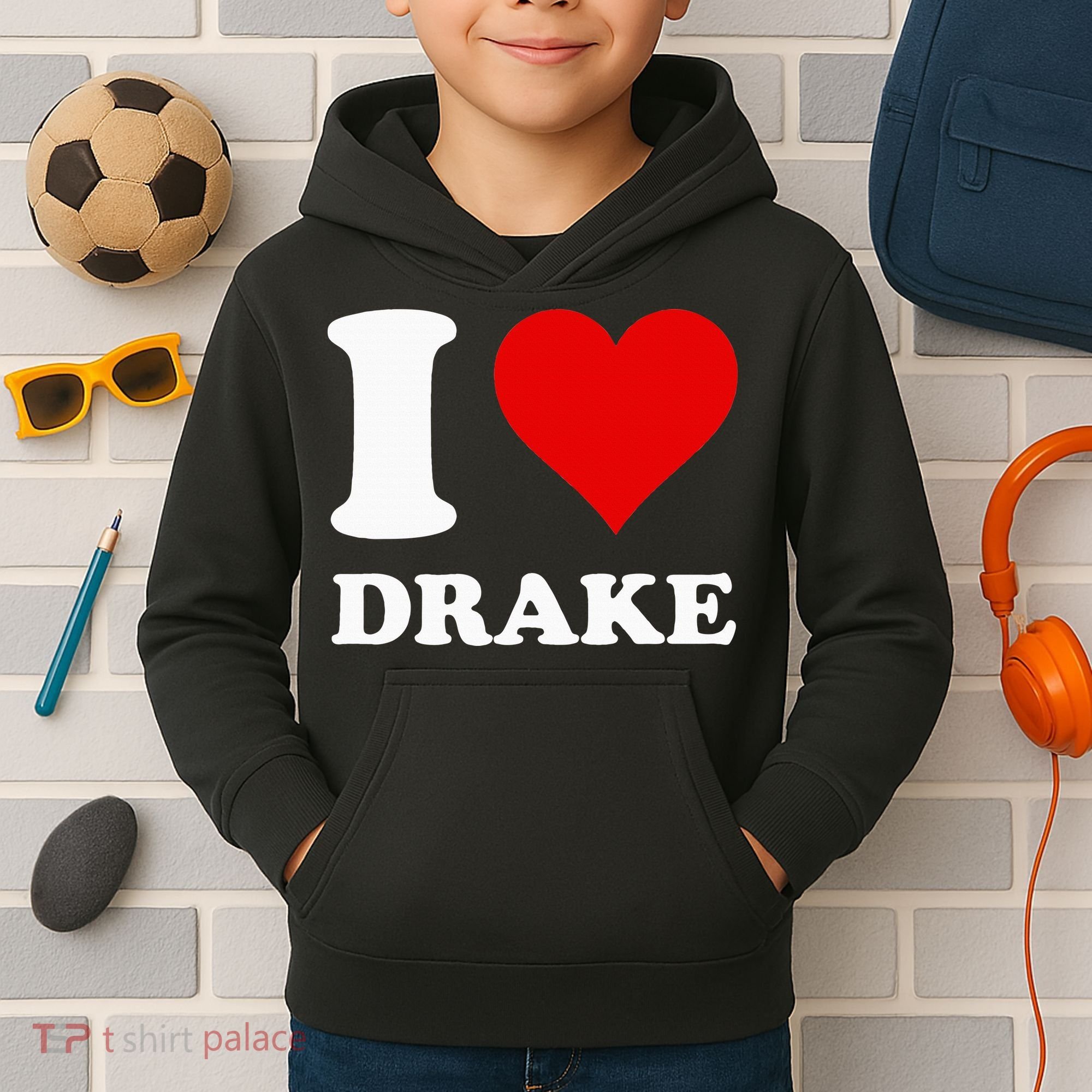 I Love Drake Kids Hoodie