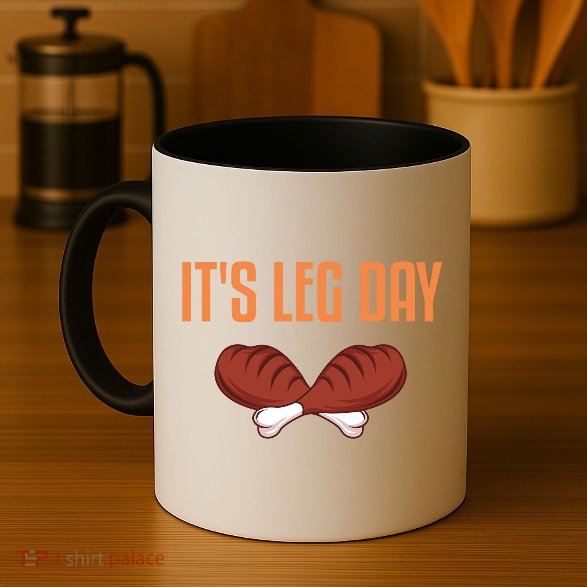 It's Leg Day Funny Thanksgiving Outfit Gift Coffee Mug