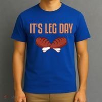 It's Leg Day Funny Thanksgiving Outfit Gift T-Shirt thumb 3