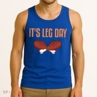 It's Leg Day Funny Thanksgiving Outfit Gift Tank Top thumb 3