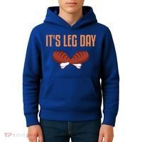 It's Leg Day Funny Thanksgiving Outfit Gift Kids Hoodie thumb 4