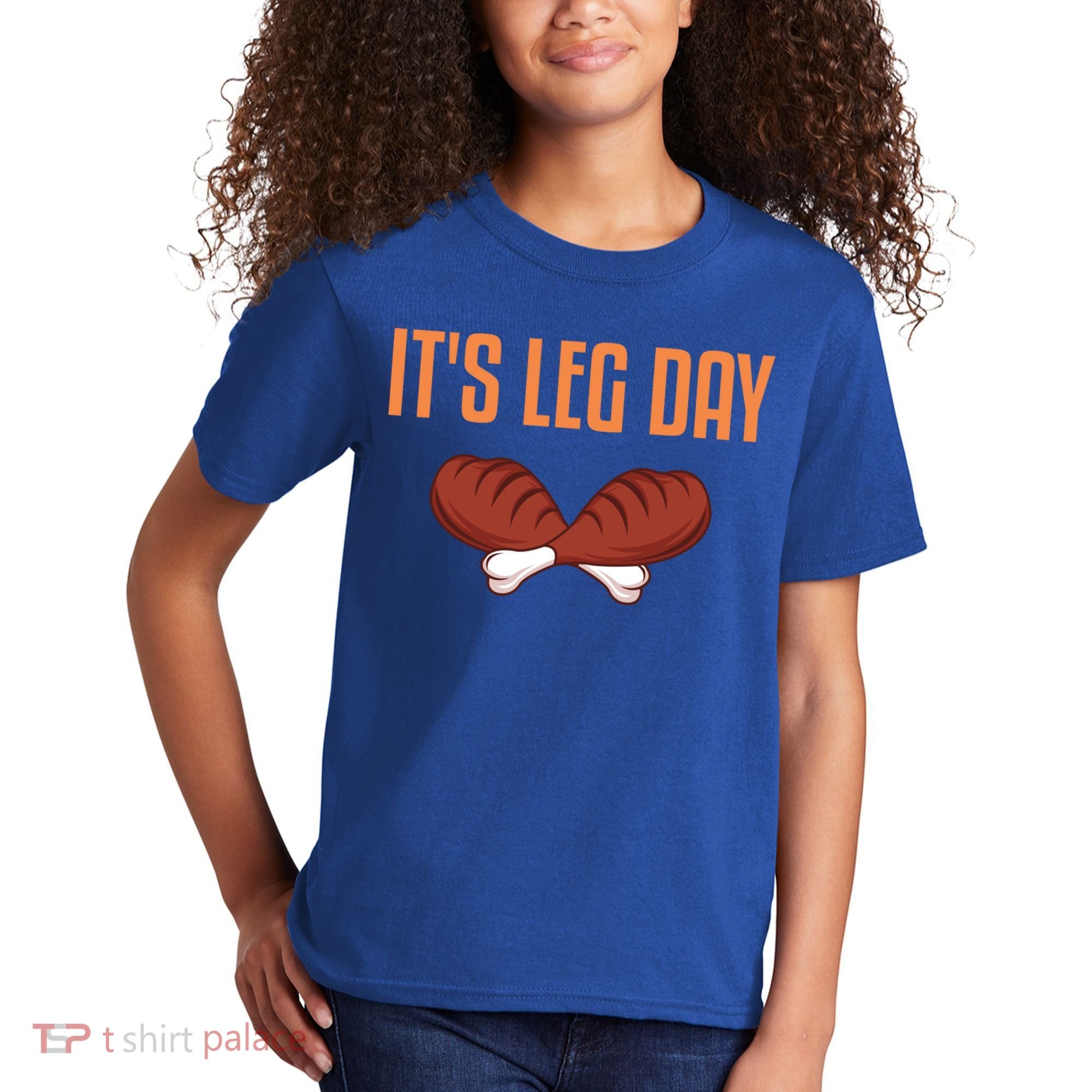 It's Leg Day Funny Thanksgiving Outfit Gift Kids T-Shirt