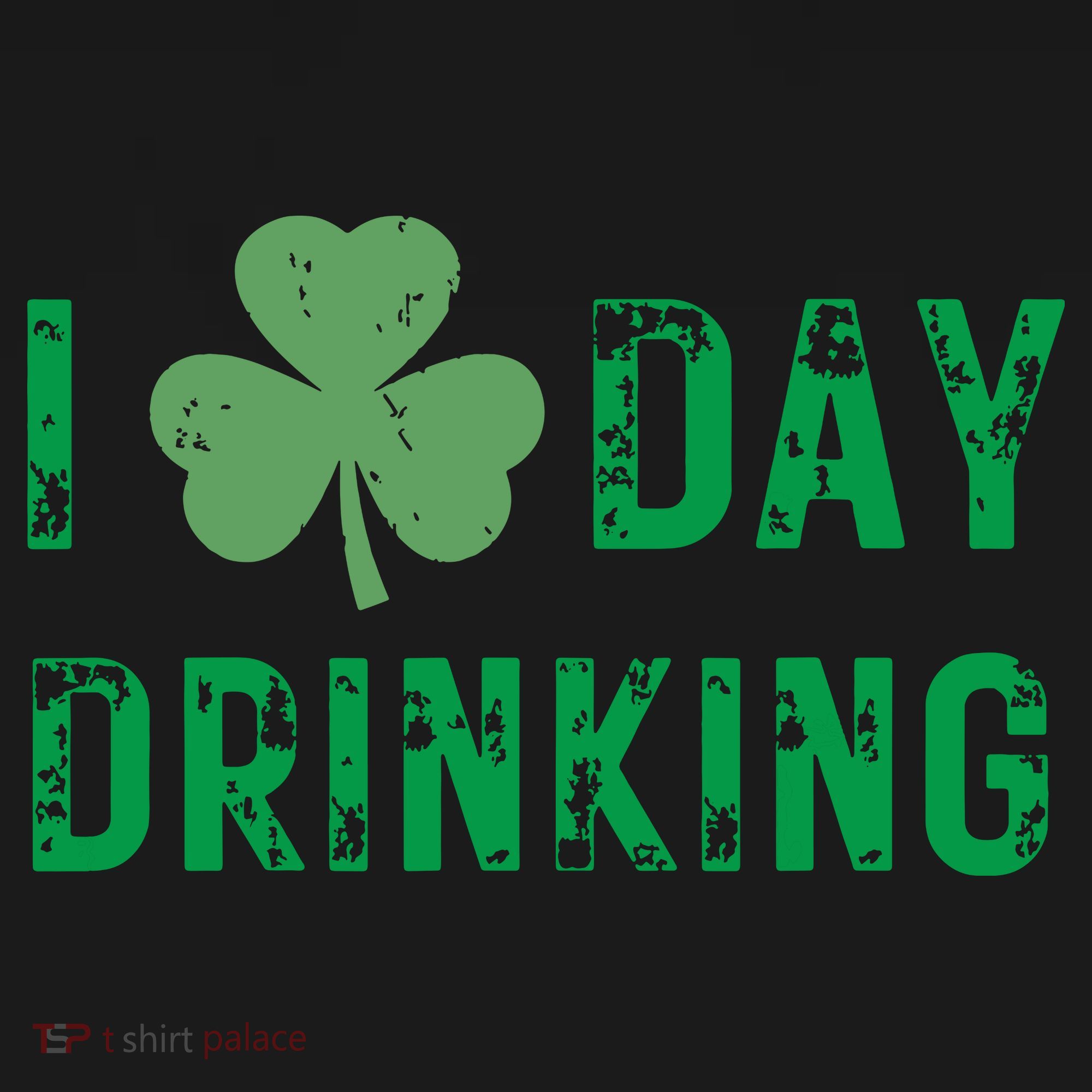 I Love Day Drinking Shamrock Heart Love St Paddys Day Apron