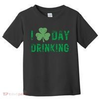 I Love Day Drinking Shamrock Heart Love St Paddys Day Toddler T-Shirt thumb 0