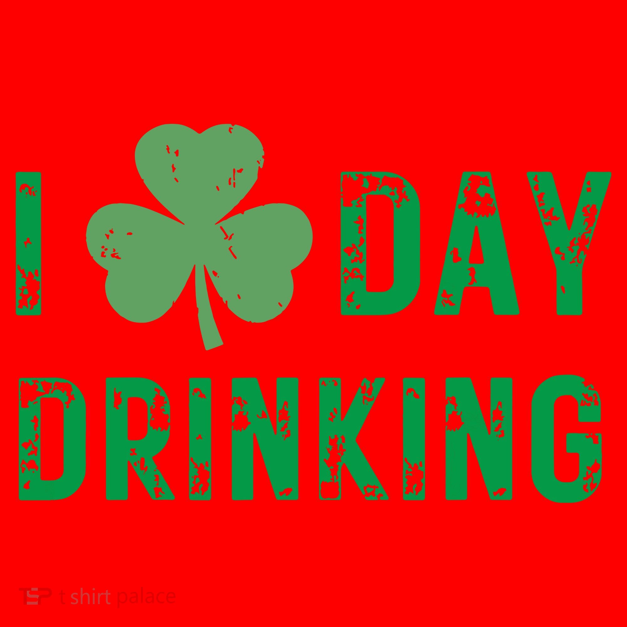 I Love Day Drinking Shamrock Heart Love St Paddys Day Santa Hat