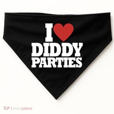 I Love Diddy Parties USA-Made Doggie Bandana