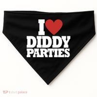 I Love Diddy Parties USA-Made Doggie Bandana thumb 0