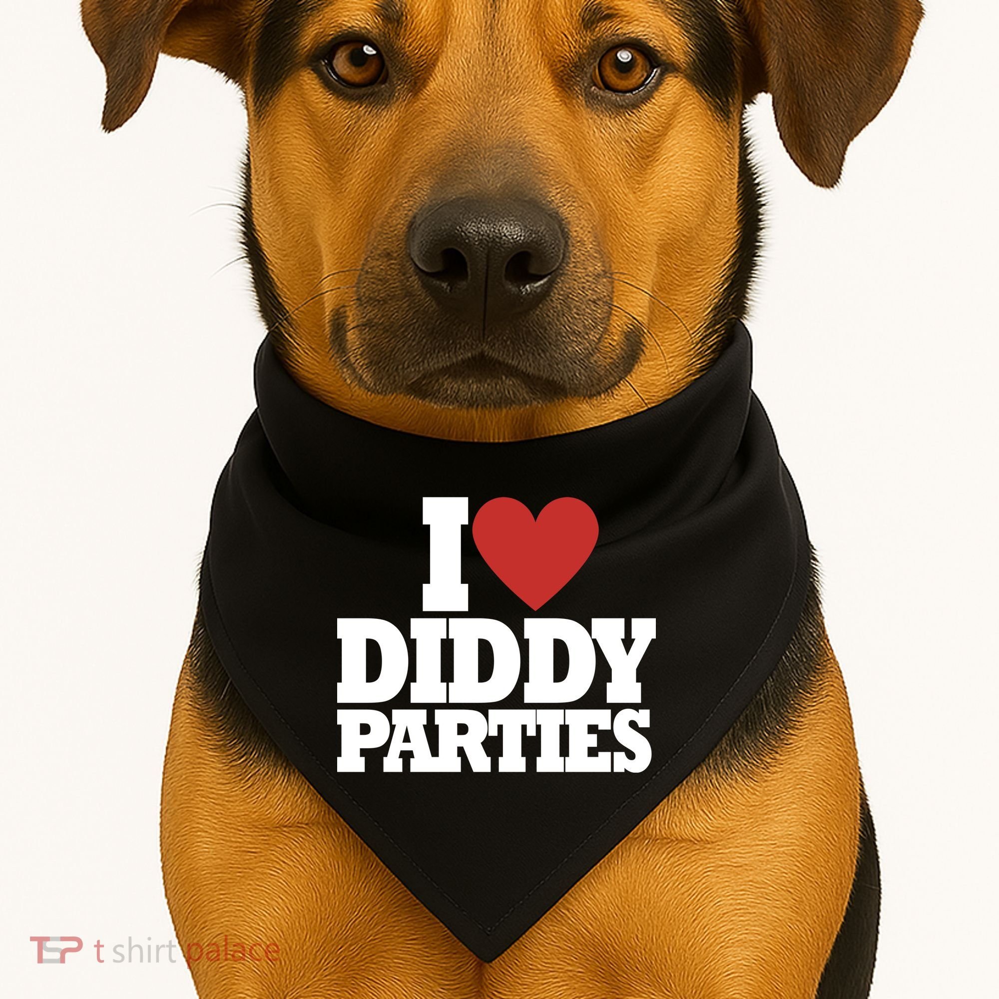 I Love Diddy Parties USA-Made Doggie Bandana