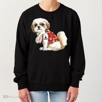 I Love Dad Tattoo Shih Tzu Dad Funny Fathers Day Gift Women's Sweatshirt thumb 0
