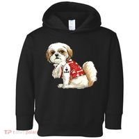 I Love Dad Tattoo Shih Tzu Dad Funny Fathers Day Gift Toddler Hoodie thumb 0