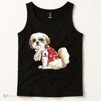 I Love Dad Tattoo Shih Tzu Dad Funny Fathers Day Gift Tank Top thumb 2