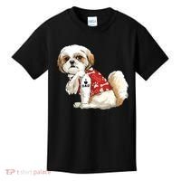 I Love Dad Tattoo Shih Tzu Dad Funny Fathers Day Gift Kids T-Shirt thumb 0