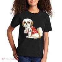 I Love Dad Tattoo Shih Tzu Dad Funny Fathers Day Gift Kids T-Shirt thumb 2