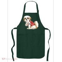 I Love Dad Tattoo Shih Tzu Dad Funny Fathers Day Gift Apron thumb 0