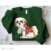 I Love Dad Tattoo Shih Tzu Dad Funny Fathers Day Gift Sweatshirt thumb 2