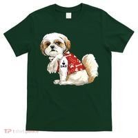 I Love Dad Tattoo Shih Tzu Dad Funny Fathers Day Gift T-Shirt thumb 0