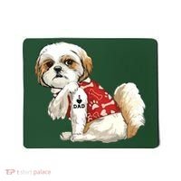 I Love Dad Tattoo Shih Tzu Dad Funny Fathers Day Gift Mousepad thumb 0