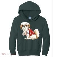 I Love Dad Tattoo Shih Tzu Dad Funny Fathers Day Gift Kids Hoodie thumb 0