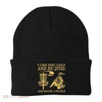 I Like Disc Golf And Jiu Jitsu And Maybe 3 People Beanie thumb 0